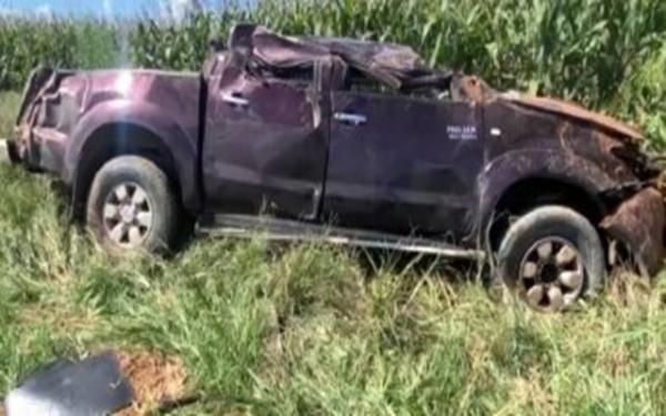 Sinop-Sorriso: Motorista fica ferido ap&oacute;s perder controle de dire&ccedil;&atilde;o e capotar Hilux na BR-163