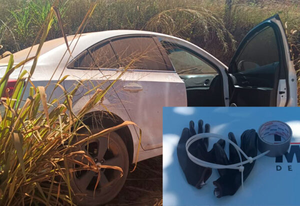 Sorriso: Carro usado em tentativa de homic&iacute;dio &eacute; encontrado abandonado na Linha Celeste