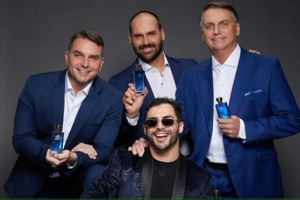 Bolsonaro e filhos estrelam campanha de novo perfume