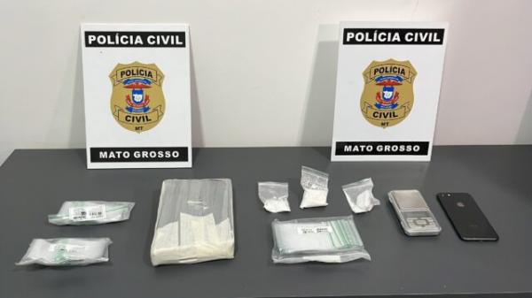 Sorriso: PC apreende um quilo de coca&iacute;na "pura" que abasteceria pontos de venda