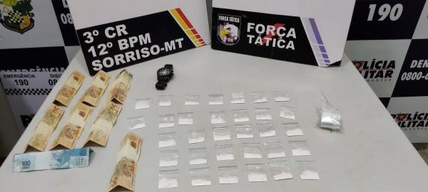 Sorriso: Jovem é preso e cocaína é apreendida pela FT no Vila Bela