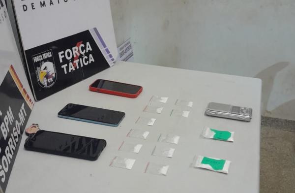 Sorriso: FT prende quatro e apreende cocaína após abordar moto e encontrar droga
