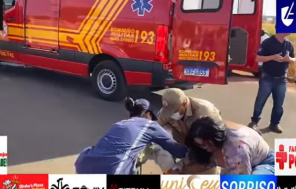 Sorriso: Bombeiros socorrem vítimas de grave acidente no Mário Raiter