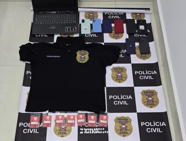 PC desmonta "delegacia fake" de bandidos que fingiam ser policial de Sorriso para extorquir idoso