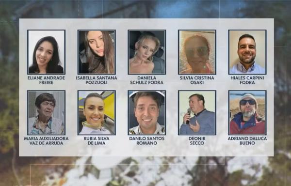 Veja lista dos 62 mortos que estavam no avião da Voepass que caiu em Vinhedo