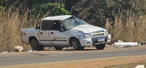 Nova Ubiratã: Homem morre após desviar de carreta e capotar S10 na MT-242