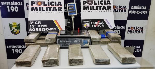 Sorriso: PM apreende 13 tabletes de maconha e desmantela "depósito" de facção no São José; dois foram presos