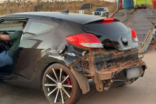 Sorriso: Mulher perde controle de carro e bate em guard rail na BR-163