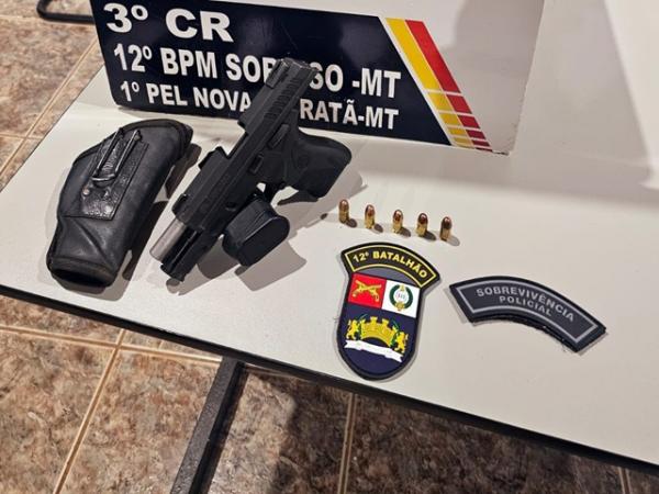 Nova Ubiratã: PM prende homem que disparou arma em pátio de empresa, fugiu e voltou "como se nada tivesse acontecido"