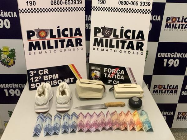 Sorriso: Homem é preso em flagrante após arrombar e furtar loja; colocou culpa na facção