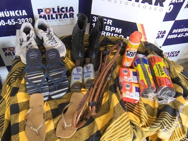 Boa Esperança do Norte: Bandido, que invadiu casa e furtou chinelos, sacos de lixo e óleo de peroba, é preso pela PM