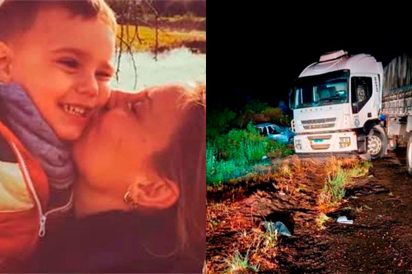 Criança, de 03 anos, morre em grave acidente com carreta com placas de Sorriso