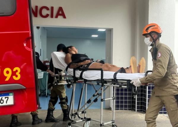 Sorriso: Porta de vidro estoura e deixa casal ferido durante mudança; mulher foi socorrida pelos Bombeiros