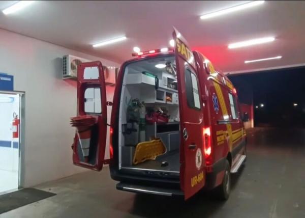 Sorriso: Idoso é socorrido pelos Bombeiros após ser atropelado por caminhonete na MT-242