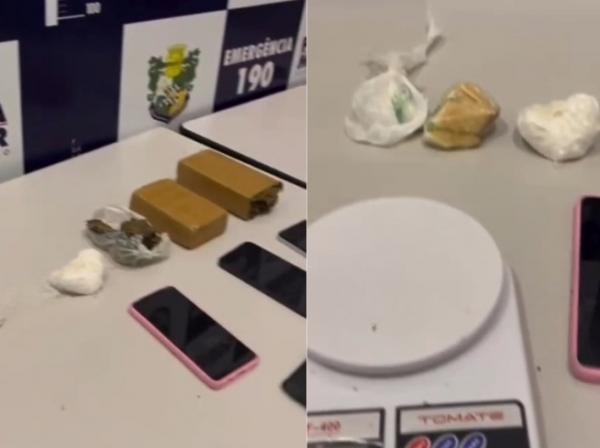 Ipiranga do Norte: PM apreende maconha, skank, cocaína e óleo de THC; quatro foram presos