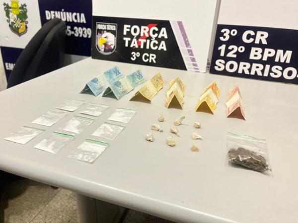 Sorriso: FT apreende coca&iacute;na, pasta base e maconha, e prende tr&ecirc;s por tr&aacute;fico