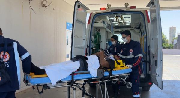 Sorriso: Pneu explode durante calibragem e homem &eacute; socorrido pelo SAMU