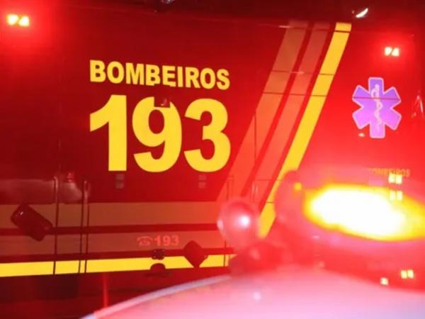 Sorriso: Criança é socorrida pelos bombeiros após portão cair em cima dela no Jd. Primavera