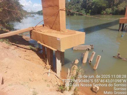 Sorriso: CREA diz que ponte sobre o rio Teles Pires, na MT-560, n&atilde;o tem risco de cair