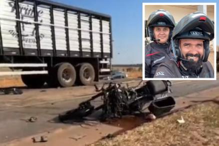 Sinop: Casal de empresários morre e outras 2 pessoas ficam feridas em acidente entre motos, carretas e carro na BR-163
