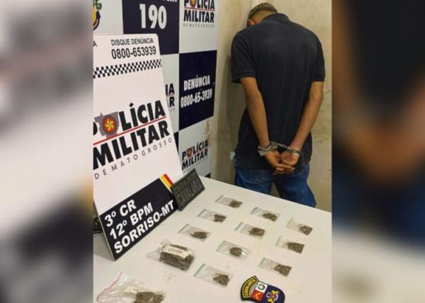 Sorriso: Cavalaria prende traficante que vendia drogas no Novo Horizonte