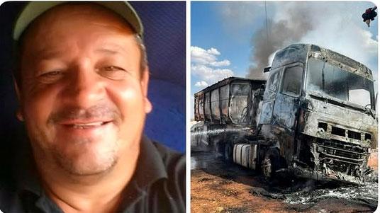 Itanhangá: Motorista morre carbonizado após caçamba tocar em fios de alta tensão; ele iria descarregar cascalho
