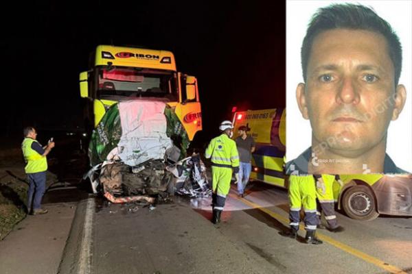 Lucas: Motorista morre ap&oacute;s bater de frente com caminh&atilde;o na BR-163