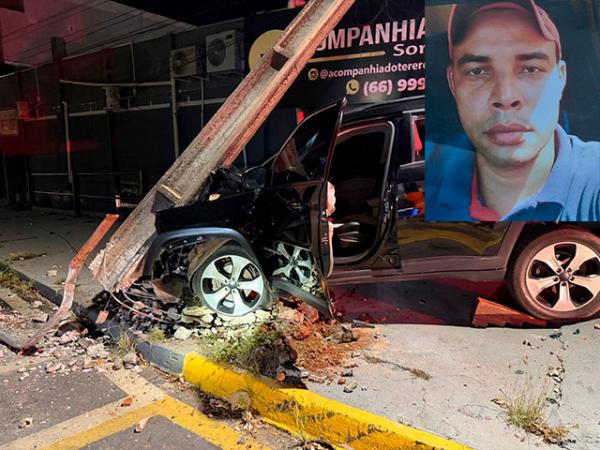 Sorriso: Morre homem, que foi baleado pelo parente, e bateu Jeep em poste na Brescansin com Ot&aacute;vio de Souza Cruz