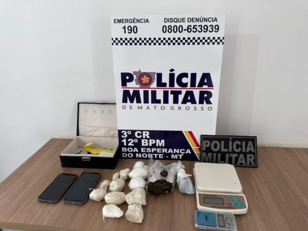 Boa Esperan&ccedil;a do Norte: PM prende casal por tr&aacute;fico e apreende quase 1 kg de drogas