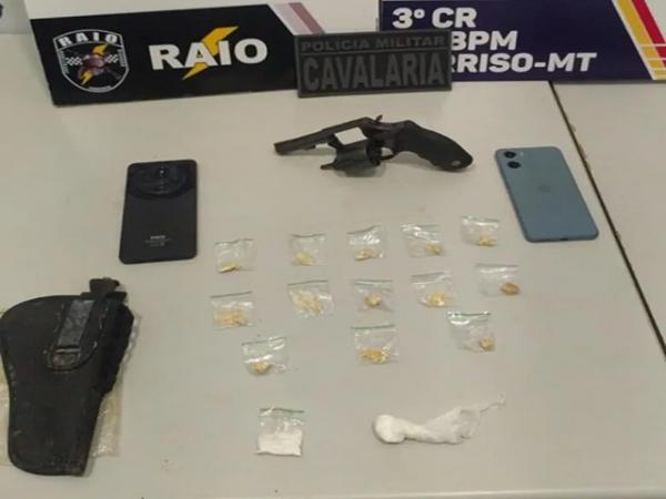 Sorriso: Mulher &eacute; presa com drogas e rev&oacute;lver ap&oacute;s confessar atua&ccedil;&atilde;o para o CV
