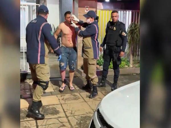 Sorriso: Homem &eacute; baleado na cabe&ccedil;a ap&oacute;s ir ver quem estava atirando na porta de sua casa; ele foi socorrido pelos bombeiros e levado ao Regional