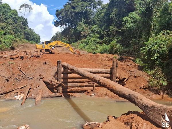 Sorriso: Estrada Carazinho est&aacute; interditada para reconstru&ccedil;&atilde;o de ponte de madeira