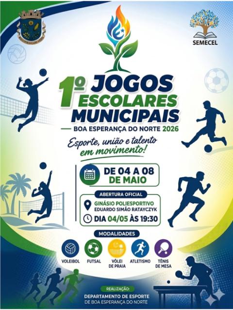 Boa Esperan&ccedil;a do Norte realiza 1&ordm; Jogos Escolares Municipais a partir de 4 de maio