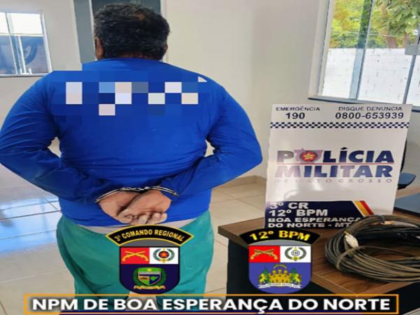 Boa Esperan&ccedil;a do Norte: Foragido &eacute; preso ap&oacute;s furtar extens&atilde;o de casa na madrugada