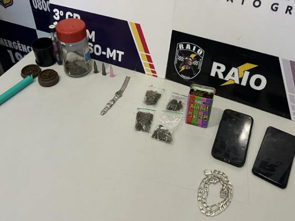 Sorriso: R.A.I.O prende dois traficando drogas na regi&atilde;o central