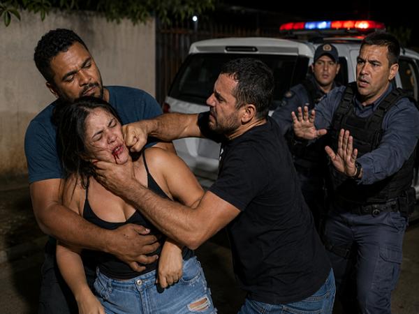 Sorriso: Homem segura mulher para ex-marido dar murro na cara dela, os 3 s&atilde;o presos e v&iacute;tima e agressor ainda tentaram agredir policiais