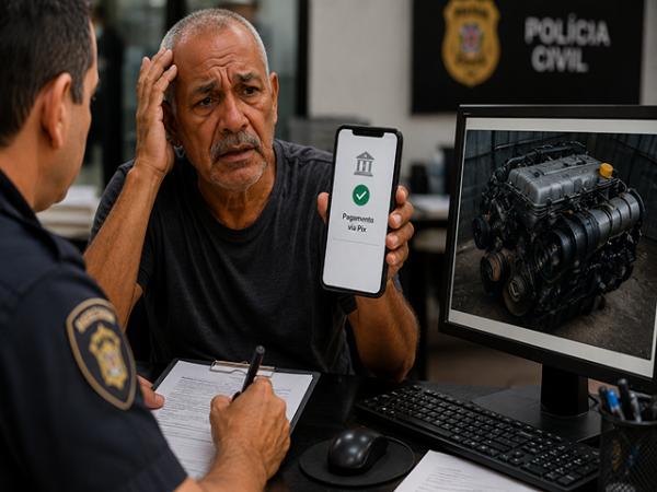 Boa Esperan&ccedil;a do Norte: Homem cai em golpe e perde quase R$ 4 mil tentando comprar motor de Corsa pela internet