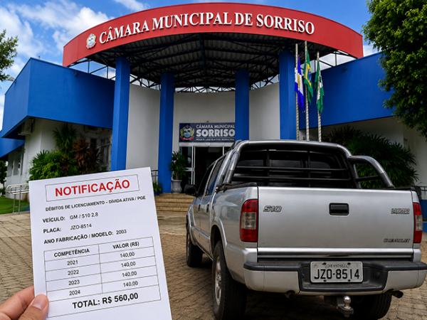 Sorriso: C&acirc;mara de Vereadores descobre S10 em seu nome ap&oacute;s cobran&ccedil;as de d&iacute;vida ativa; carro est&aacute; "sumido"
