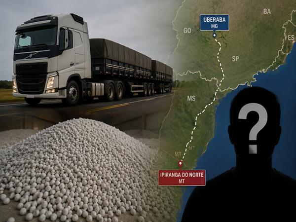 Motorista, carreta e carga de fertilizante mineral desaparecem ap&oacute;s sa&iacute;rem de Uberaba para Ipiranga do Norte