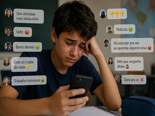 Sorriso: Aluno &eacute; xingado e amea&ccedil;ado ap&oacute;s publicar atividade escolar no grupo da sala