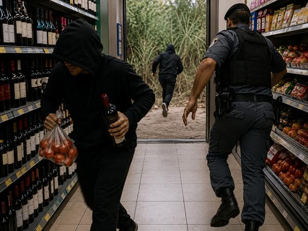 Nova Ubirat&atilde;: Ladr&otilde;es v&atilde;o a mercado e furtam vinho e sacola de tomates; PM foi atr&aacute;s e um deles fugiu pela mata