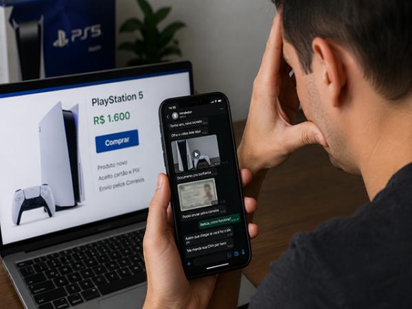 Sorriso: Jovem cai em golpe e perde R$ 1,600 tentando comprar PS5 pela internet; "eles pediram foto da minha CNH"