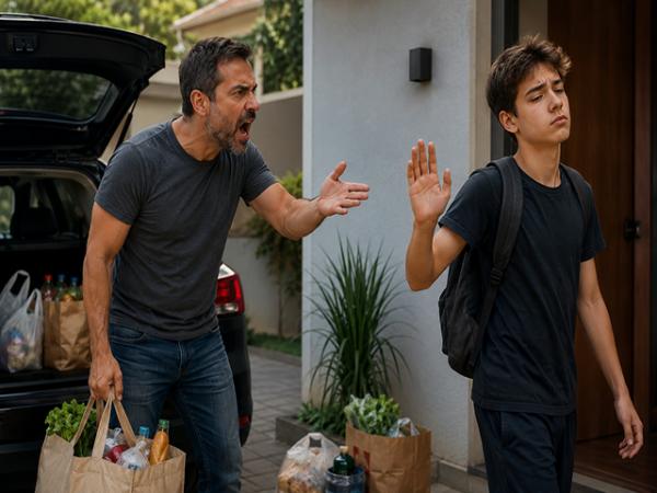 Nova Ubirat&atilde;: Pai espanca filho com socos e tapas e mangueira de jardim porque ele n&atilde;o ajudou a descarregar as compras do carro; "Vou dar uma barrigada primeiro!"