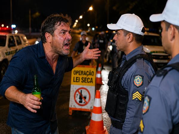 Sorriso: "Empres&aacute;rio" b&ecirc;bado &eacute; preso ap&oacute;s desacatar PMs durante Lei Seca: "voc&ecirc;s sabem com que est&atilde;o falando?. Perdeu alguma coisa na minha cara?. Eu sou empres&aacute;rio da cidade!"
