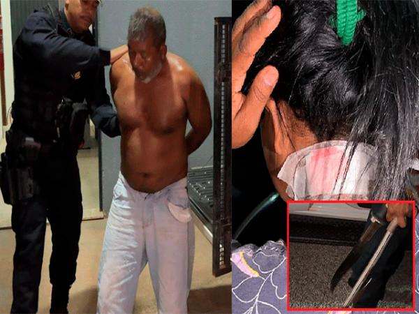 Boa Esperan&ccedil;a do Norte: Marido &eacute; preso ap&oacute;s tentar arrancar cabe&ccedil;a da esposa com fac&atilde;o e machadinha