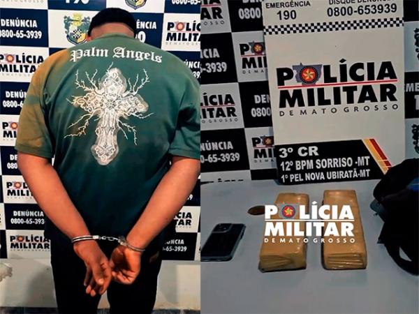 Nova Ubirat&atilde;: Traficante &eacute; preso pela PM e droga tamb&eacute;m &eacute; apreendida
