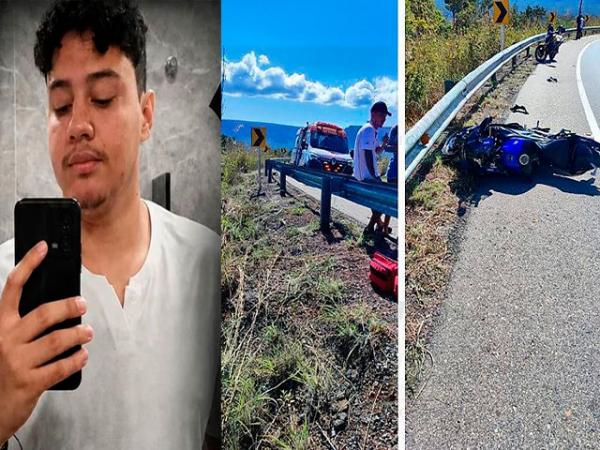 MT: Motociclista morre ap&oacute;s perder controle em curva na estrada para Chapada dos Guimar&atilde;es, bater em guard-rail e ser arremessado para fora da pista