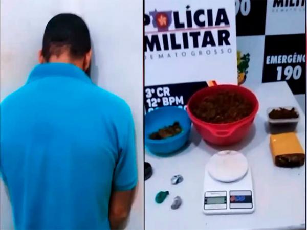 Sorriso: Mec&acirc;nico &eacute; preso pela PM ap&oacute;s ficar nervoso durante abordagem e entregar maconha escondida em geladeira