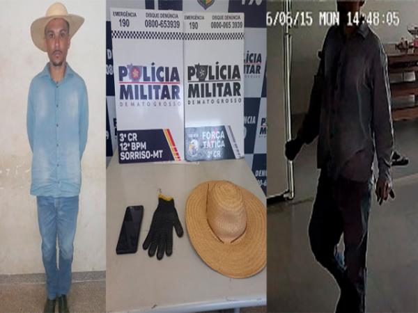 Sorriso: Mulher viu ladr&atilde;o dentro de sua casa pelas c&acirc;meras; ela gritou e ele fugiu, mas foi preso pela PM
