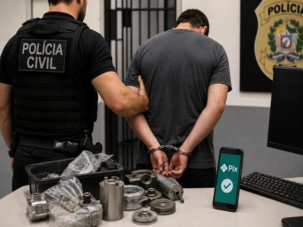 Sorriso: Funcion&aacute;rio &eacute; preso ap&oacute;s desviar quase R$ 80 mil de empresa hidr&aacute;ulica; ele estava furtando pe&ccedil;as e recebendo Pix na sua conta; "estava vivendo como rico"